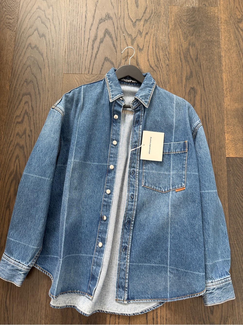 Alexander Wang Blue Denim Shirt Jacket